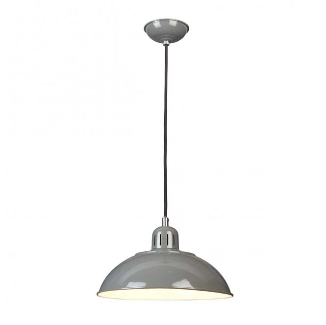 Elstead Lighting FRANKLIN-P-GY Franklin 1 Light Pendant in a Grey Finish