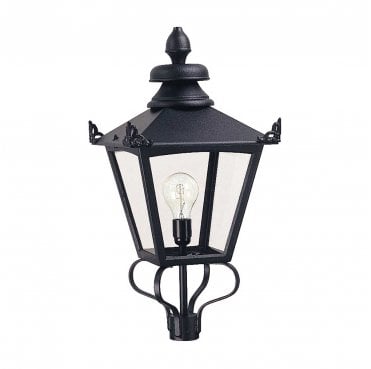 GL1-BLACK Grampian Outdoor IP44 1 Light Lamp Head Only Light in a Black Finish