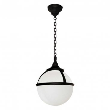 GLENBEIGH-CHAIN Glenbeigh Outdoor IP44 1 Light Chain Lantern in a Black Finish