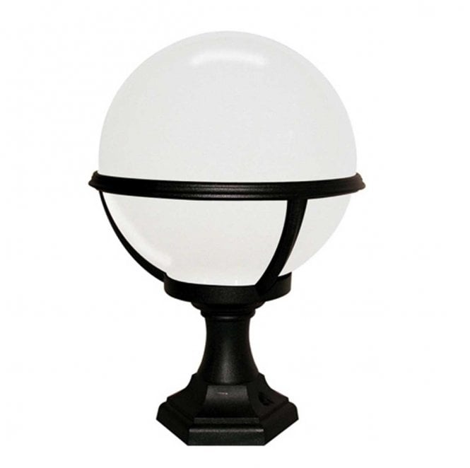 Elstead Lighting GLENBEIGH-PED-PO Glenbeigh Outdoor IP44 1 Light Pedestal Lantern in a Black FInish