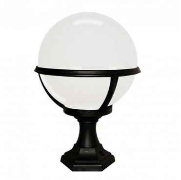 GLENBEIGH-PED-PO Glenbeigh Outdoor IP44 1 Light Pedestal Lantern in a Black FInish