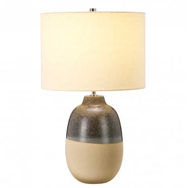 GRANGE-PARK-TL Grange Parl 1 Light Table Lamp in a Grey and Brown Finish
