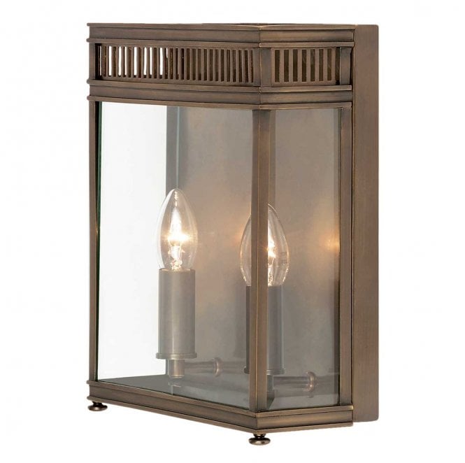 Elstead Lighting HL7-M-DB Holborn Outdoor IP44 2 Light Medium Half Lantern in a Dark Bronze Finish