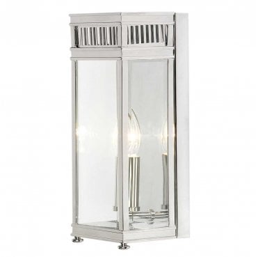 HL7-S-PC Holborn Outdoor IP44 1 Light Small Half Lantern in a Polished Chrome Finish
