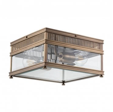 HOLBORN-F-DB Holborn Outdoor IP44 2 Light Flush Light in a Dark Bronze Finish