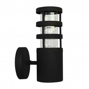 HORNBAEK-W1 Hornbaek Outdoor IP44 1 Light Wall Lantern in a Black Finish