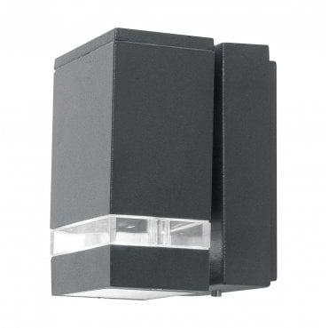 JANNIK-LED1 Jannik Outdoor IP44 2 Light Led Wall Light in a Graphite Finish