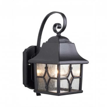 KENT Kent Outdoor IP44 1 Light Wall Lantern in a Black Finish