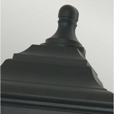KERRY-FLUSH Kerry Outdoor IP44 1 Light Flush Mount in a Black Finish