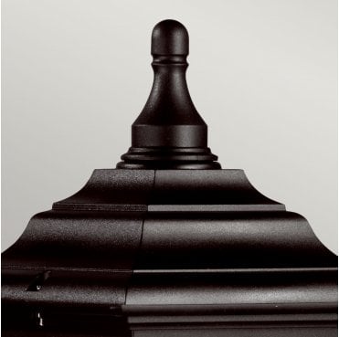 KERRY-PILLAR Kerry Outdoor IP44 1 Light Pillar Lantern in a Black Finish