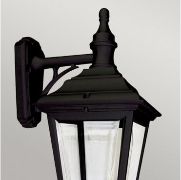 KERRY-WALL Kerry Outdoor IP44 1 Light Wall Lantern in a Black Finish