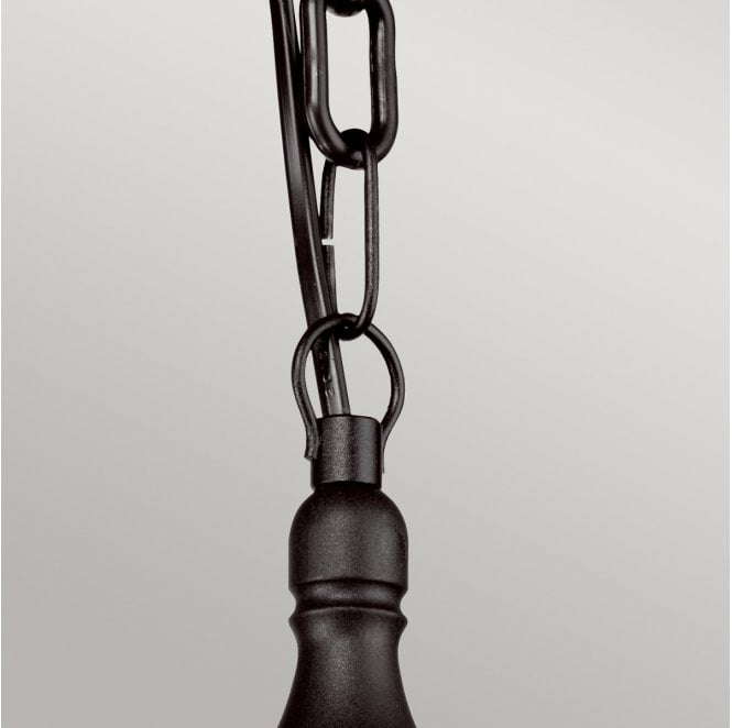 Elstead Lighting KINSALE-CHAIN Kinsale Outdoor IP44 1 Light Chain Lantern in a Black Finish