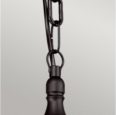 KINSALE-CHAIN Kinsale Outdoor IP44 1 Light Chain Lantern in a Black Finish