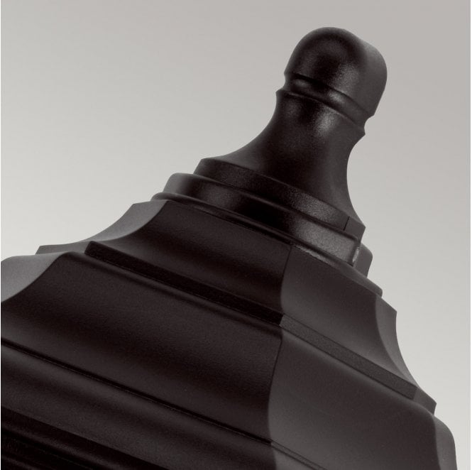Elstead Lighting KINSALE-FLUSH Kinsale Outdoor IP44 1 Light Flush Lantern in a Black Finish