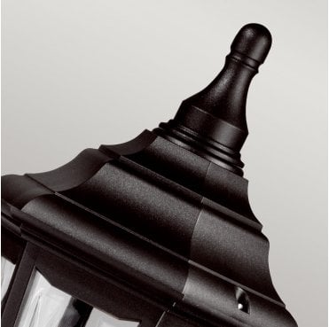 KINSALE-PILLAR Kinsale Outdoor IP44 1 Light Pillar Lantern in a Black Finish