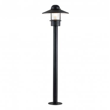 KLAMPENBORG-BOL-BK Klampenborg Outdoor IP44 1 Light Bollard in a Black Finish