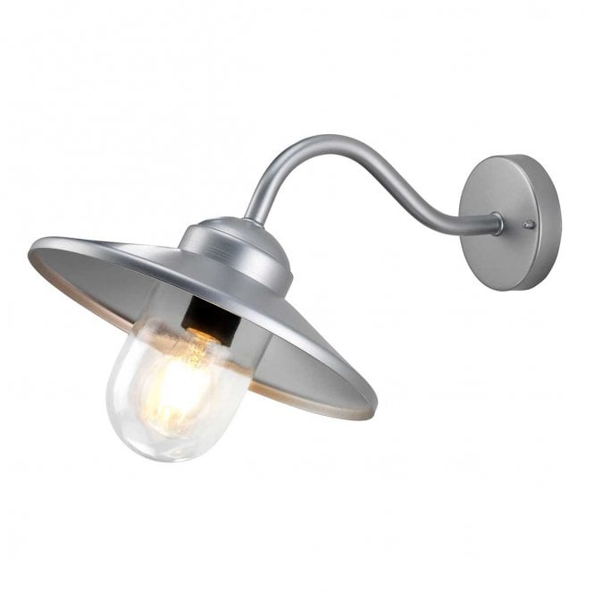 Elstead Lighting KLAMPENBORG Klampenborg Outdoor IP44 1 Light Wall Lantern in a Silver Finish