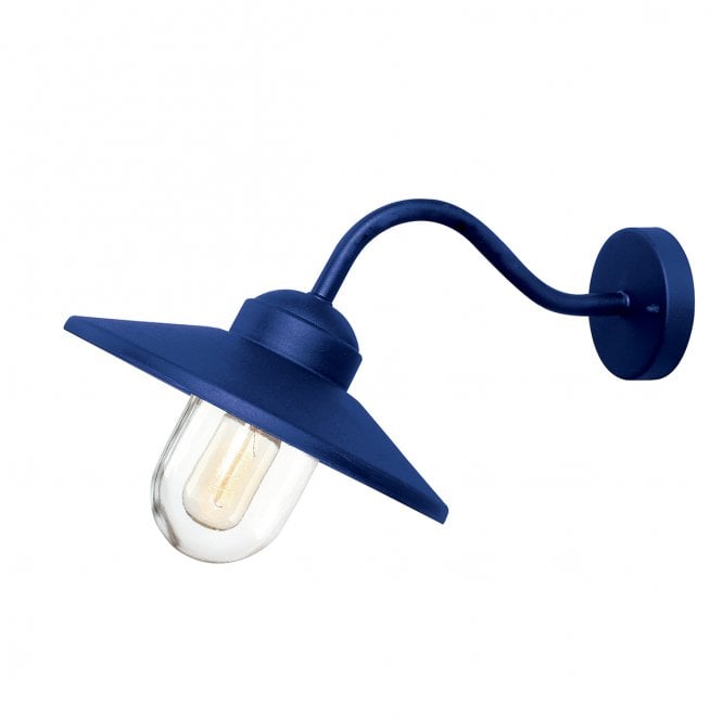 Elstead Lighting KLAMPENBORG-NVB Klampenborg Outdoor IP44 1 Light Wall Lantern in a Navy Blue Finish