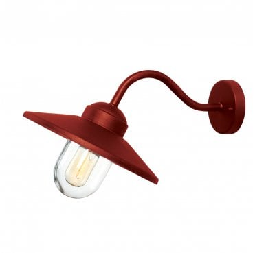 KLAMPENBORG-OXR Klampenborg Outdoor IP44 1 Light Wall Lantern in an Oxide Red Finish