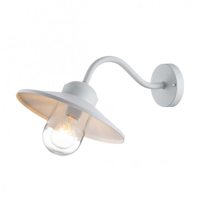 Elstead Lighting KLAMPENBORG-WHT Klampenborg Outdoor IP44 1 Light Wall Lantern in a White Finish