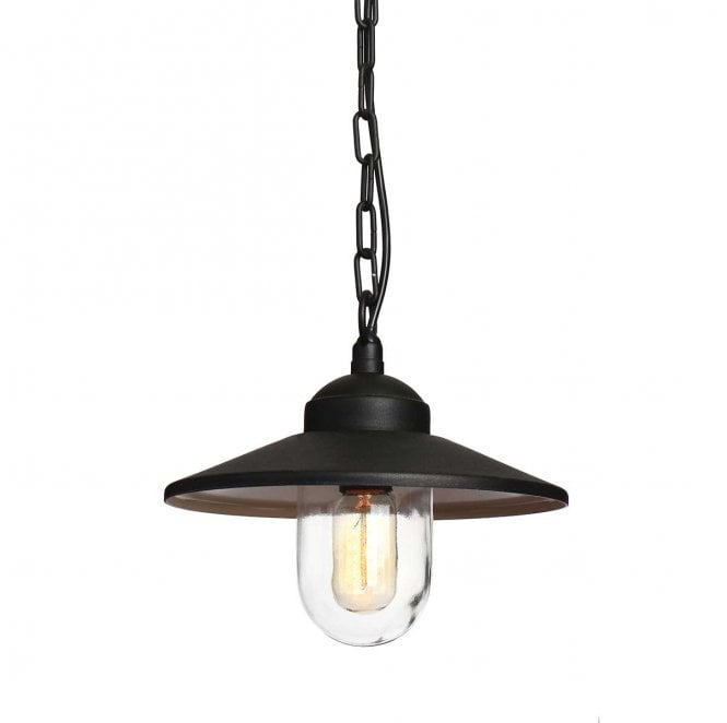 Elstead Lighting KLAMPENBORG8-BK Klampenborg Outdoor IP44 1 Light Chain Lantern in a Black Finish