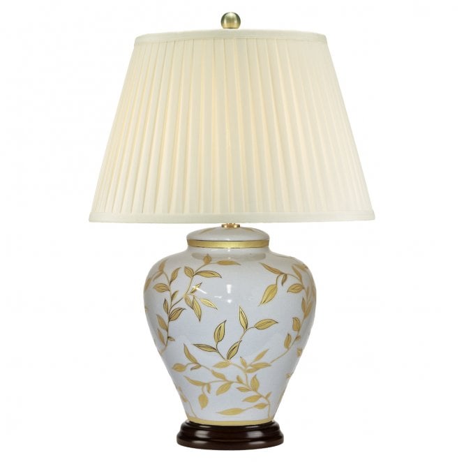 Elstead Lighting LEAVES-BR-GL-TL Leaves Brown Gold 1 Light Table Lamp in a Brown and Gold Finish