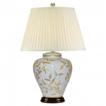 LEAVES-BR-GL-TL Leaves Brown Gold 1 Light Table Lamp in a Brown and Gold Finish