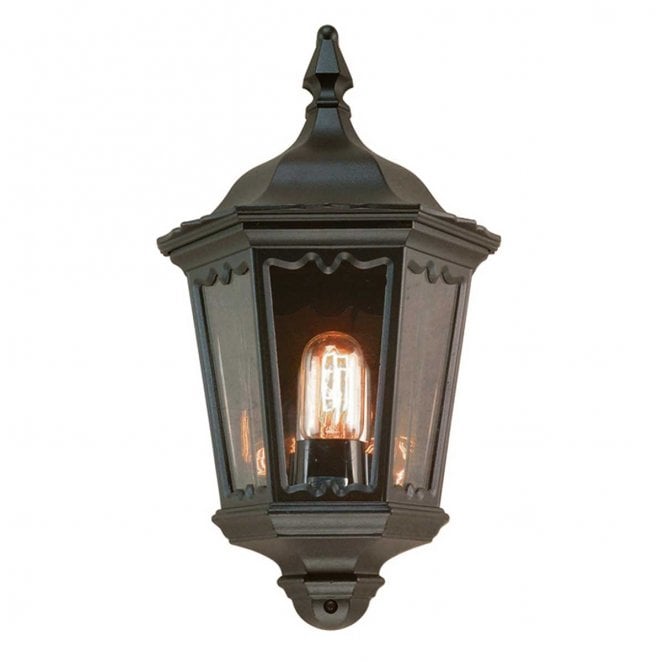 Elstead Lighting MD7-BLACK Medstead Outdoor IP44 1 Light Half Lantern in a Black Finish