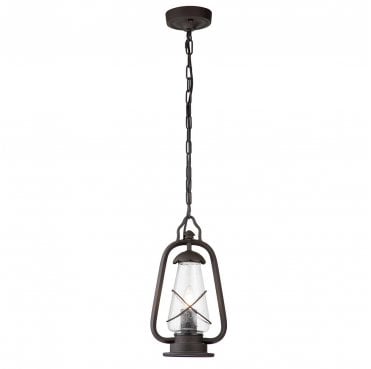 MINERS-CHN Miners Outdoor IP44 1 Light Chain Lantern in an Old Bronze Finish