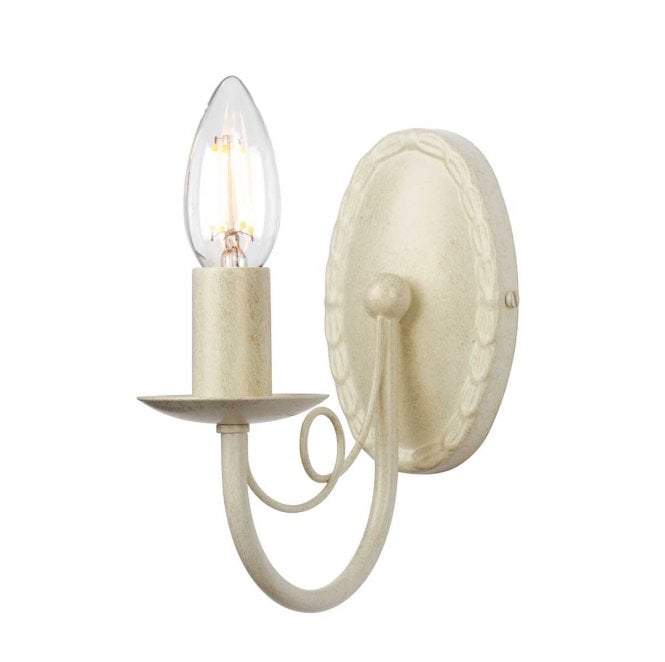Elstead Lighting MN1-IV-GOLD Minster 1 Light Wall Light in a Ivory and Gold Patina Finish