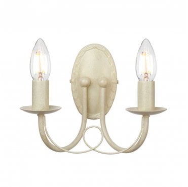 MN2-IV-GOLD Minister 2 Light Wall Light in an Ivory and Gold Patina Finish