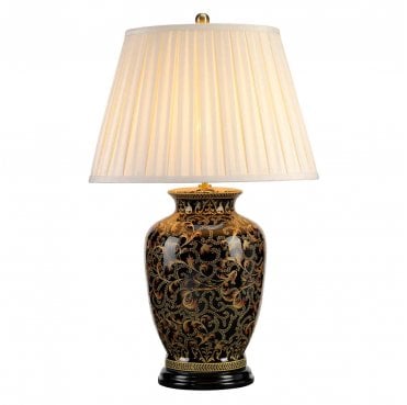 MORRIS-TL-LARGE Morris 1 Light Large Table Lamp in a Gold and Black Finish