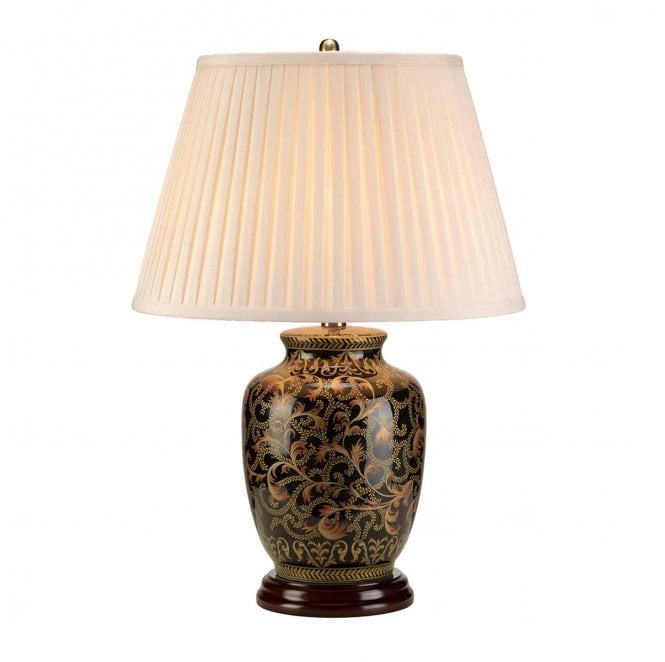 Elstead Lighting MORRIS-TL-SMALL Morris 1 Light Small Table Lamp in a Gold and Black Finish