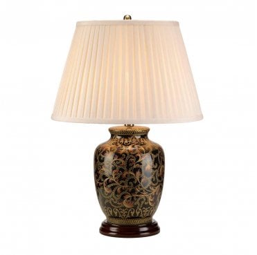 MORRIS-TL-SMALL Morris 1 Light Small Table Lamp in a Gold and Black Finish