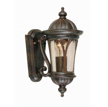 NE1-S New England Outdoor IP44 1 Light Small Wall Lantern in a Weathered Bronze Finish