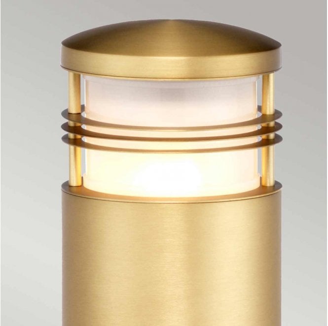 Elstead Lighting NEWBRIGHTON-B-BRASS Newbrighton Outdoor IP55 1 Light Bollard in a Brushed Brass Finish