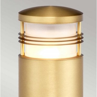 NEWBRIGHTON-B-BRASS Newbrighton Outdoor IP55 1 Light Bollard in a Brushed Brass Finish