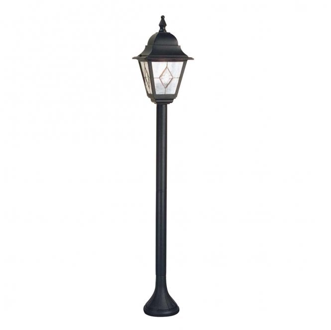 Elstead Lighting NR4-BLK Norfolk Outdoor IP44 1 Light Pillar Lantern in a Black Finish