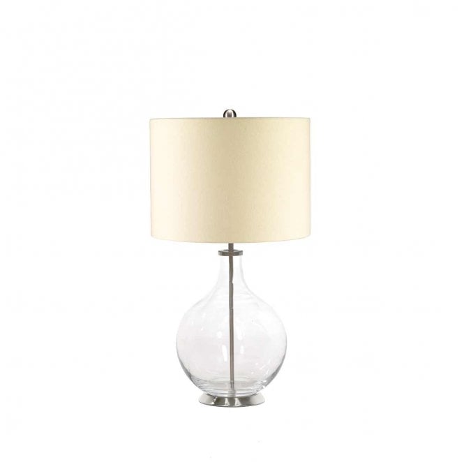 Elstead Lighting ORB-TL-CLEAR Orb 1 Light Table Lamp in a Clear Glass Finish