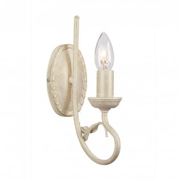 OV1-IVORY-GOLD Olivia 1 Light Wall Light in an Ivory and Gold Patina Finish