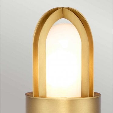 PAIGNTON-B-BRASS Paignton Outdoor IP55 1 Light Bollard in a Brushed Brass Finish