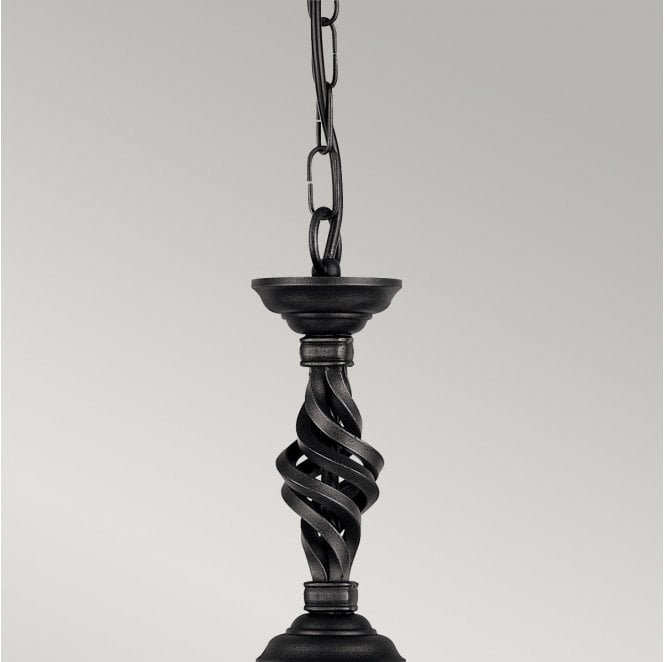Elstead Lighting PB-P-BLACK Pembroke 1 Light Pendant in a Black Finish