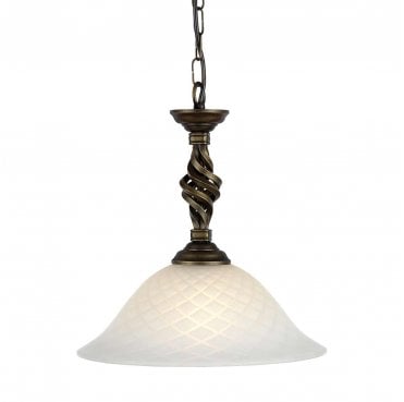 PB-P-BLK-GOLD Pembroke 1 Light Pendant in a Black and Gold Finish