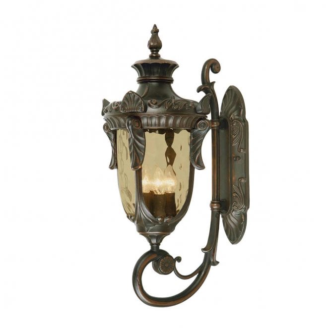 Elstead Lighting PH1-L-OB Philadelphia Outdoor IP44 3 Light Large Wall Lantern in an Old Bronze Finish