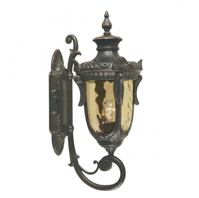 Elstead Lighting PH1-M-OB Philadelphia Outdoor IP44 1 Light Medium Wall Lantern in an Old Bronze Finish