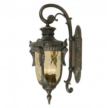 PH2-L-OB Philadelphia Outdoor IP44 3 Light Large Down Wall Lantern in an Old Bronze Finish