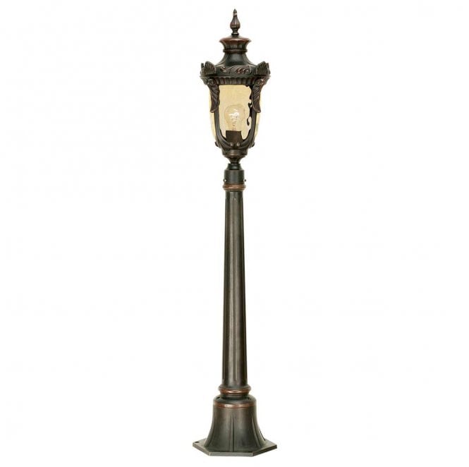 Elstead Lighting PH4-M-OB Philadelphia Outdoor IP44 1 Light Medium Pillar in an Old Bronze Finish