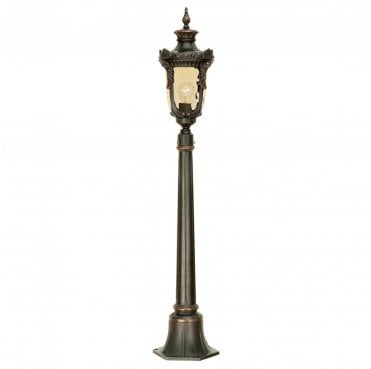 PH4-M-OB Philadelphia Outdoor IP44 1 Light Medium Pillar in an Old Bronze Finish