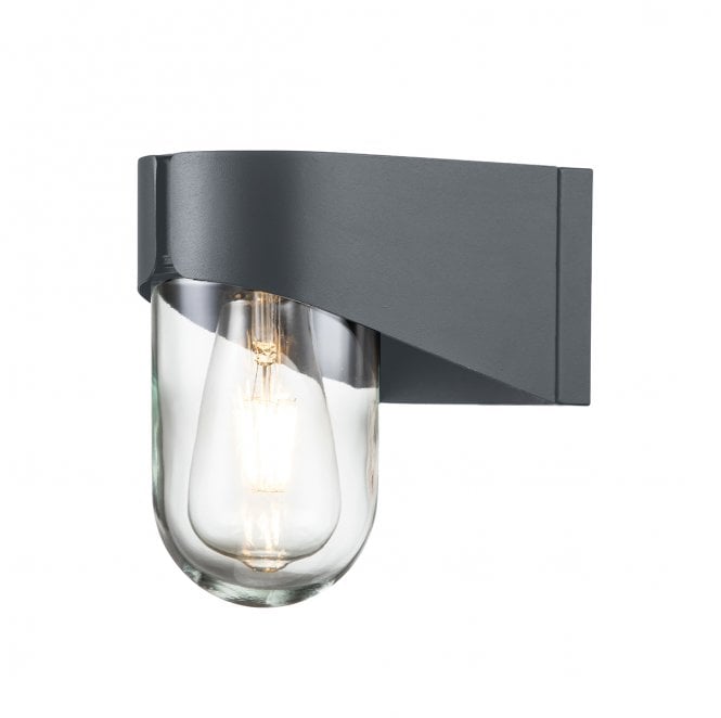 Elstead Lighting PORTO Porto Outdoor IP44 1 Light Wall Lantern in a Grey Finish