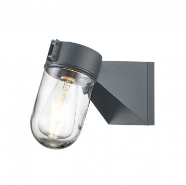 PORTOFINO Portifino Outdoor IP44 1 Light Wall Lantern in a Grey Finish
